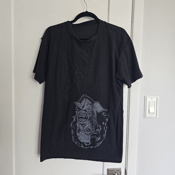 Chive Tees Rib Cage "C" For Heart Skeleton Black Tee Shirt XL - Picture 7 of 8